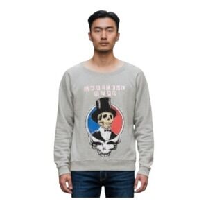 Grateful Dead Skull Top Hat Graphic Sweatshirt Vintage Inspired Unisex L